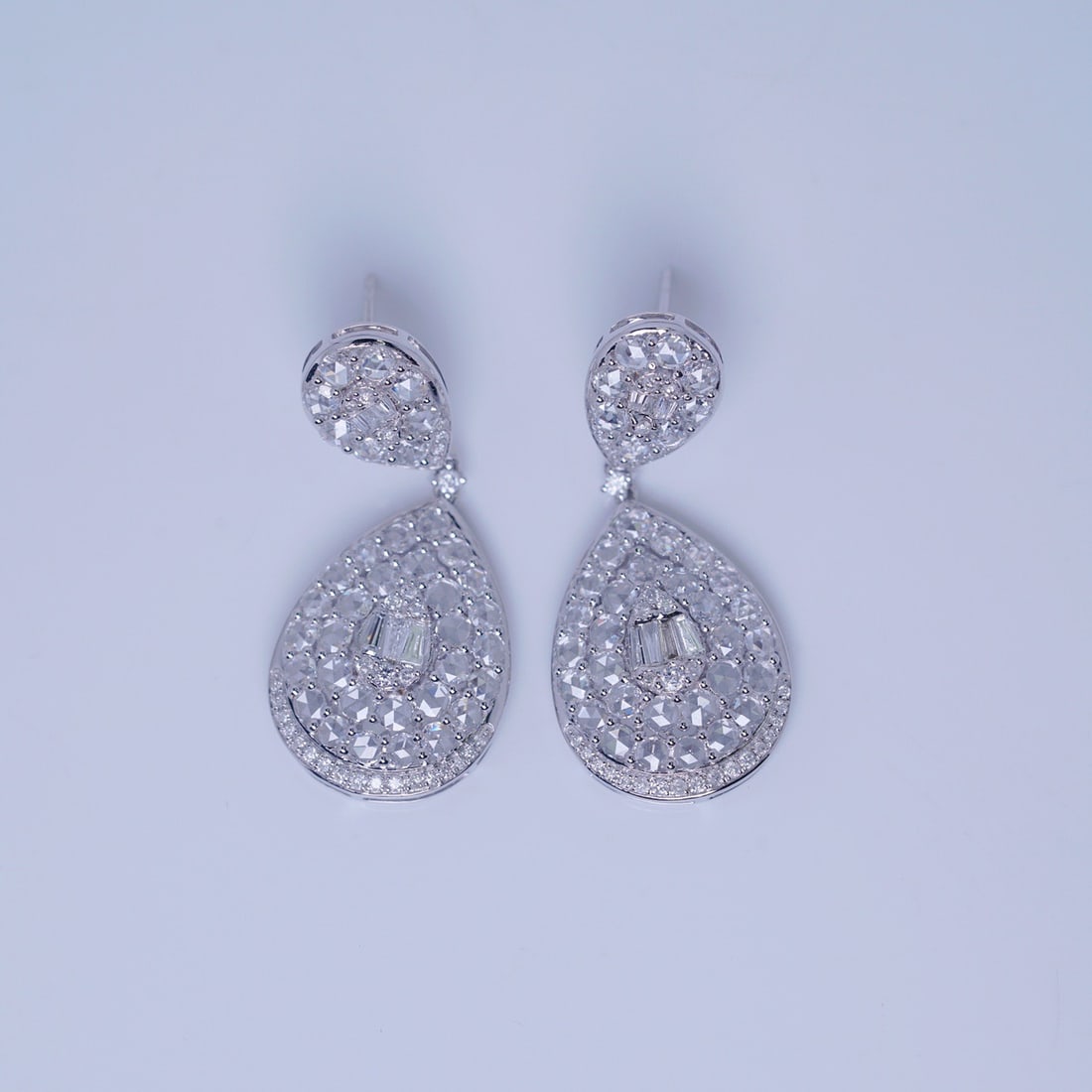 14k Gold 2.8 Ct Natural H Diamond Earrings - 4