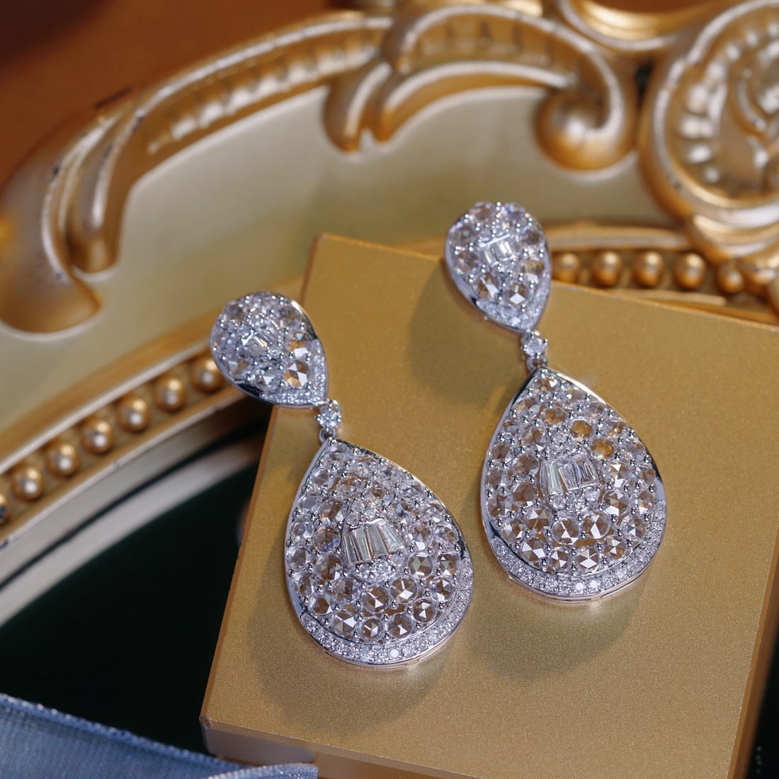 14k Gold 2.8 Ct Natural H Diamond Earrings - 6