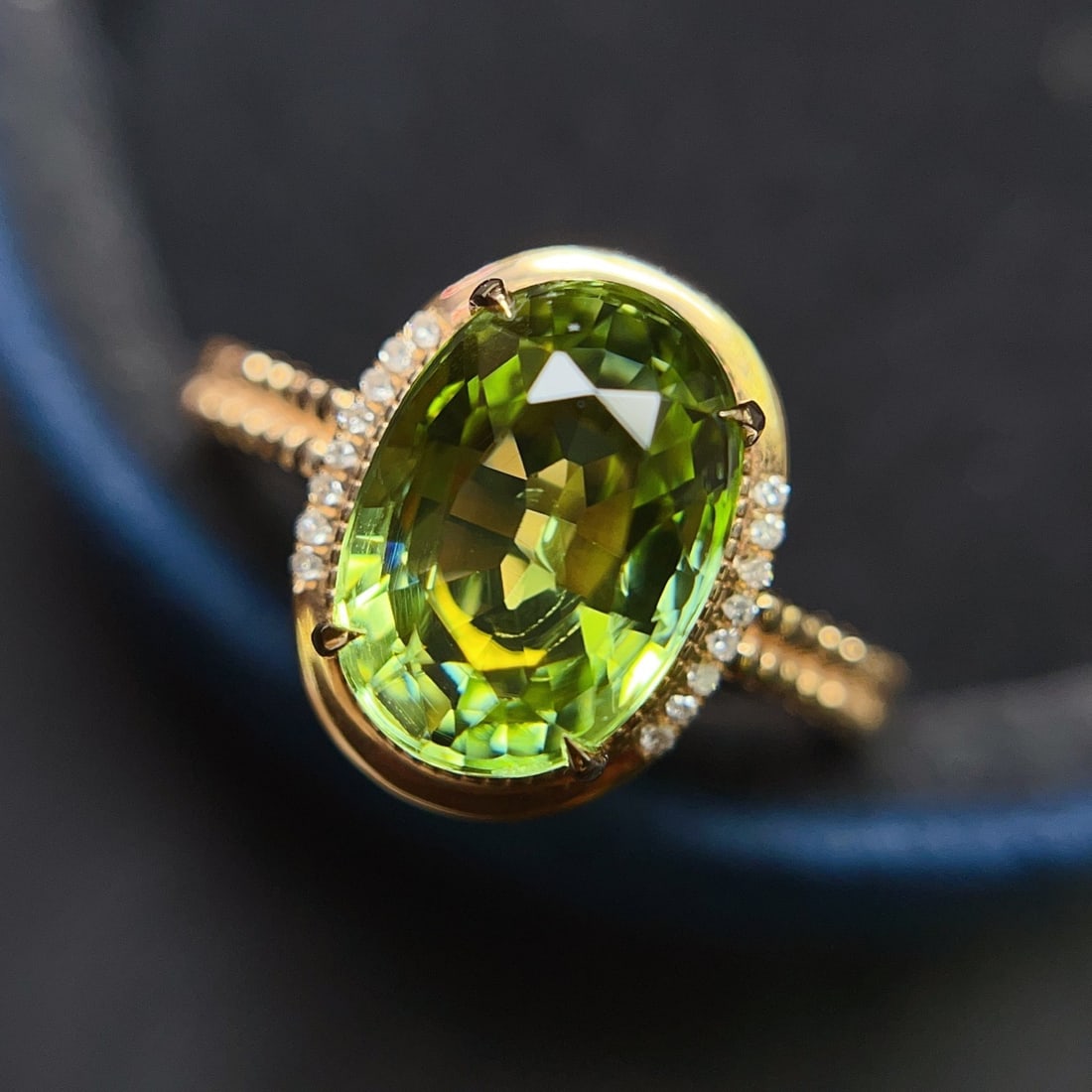 14k Gold 3.50 Ct Natural Tourmaline & Diamond Ring - 2