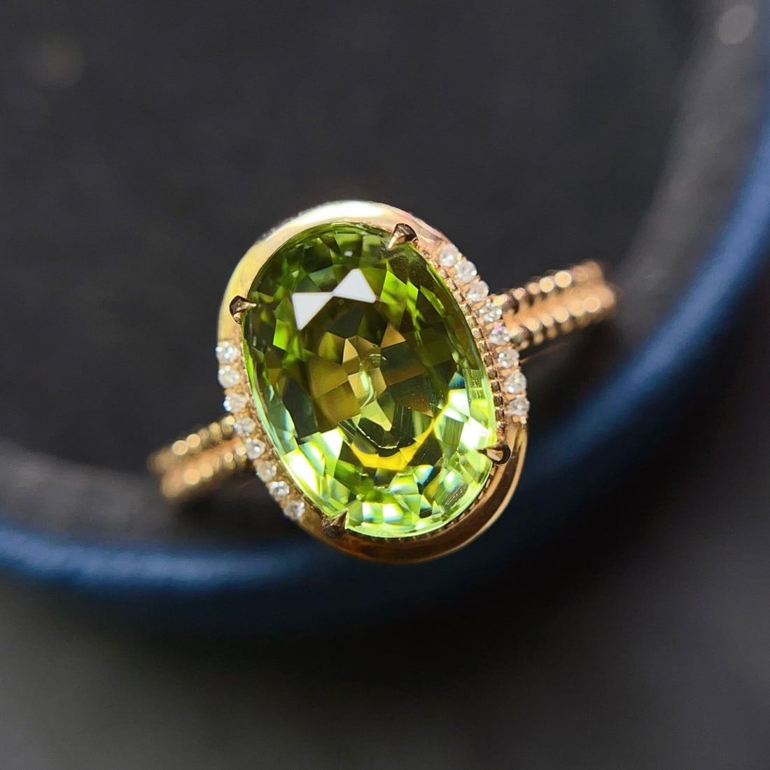 14k Gold 3.50 Ct Natural Tourmaline & Diamond Ring - 3