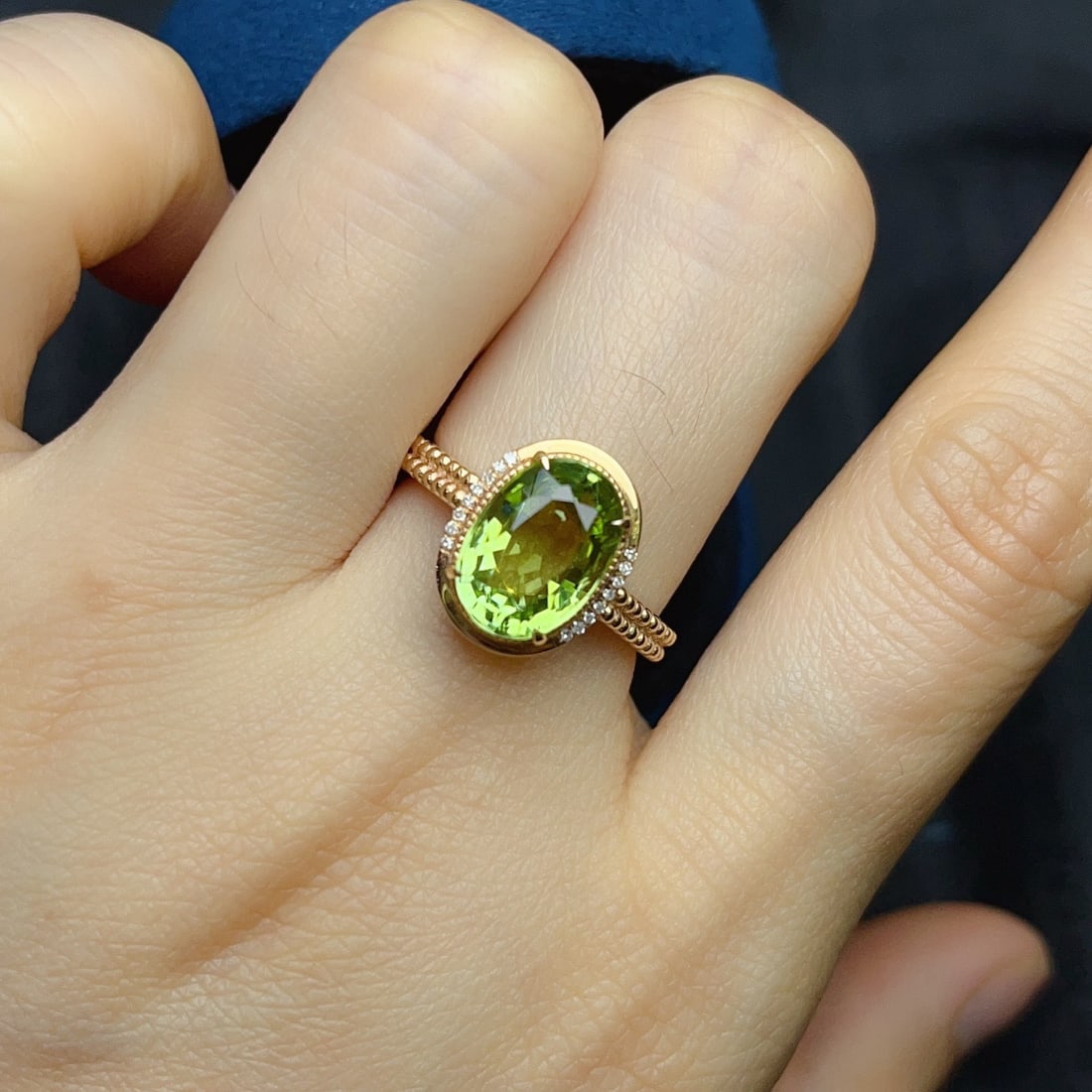 14k Gold 3.50 Ct Natural Tourmaline & Diamond Ring - 6