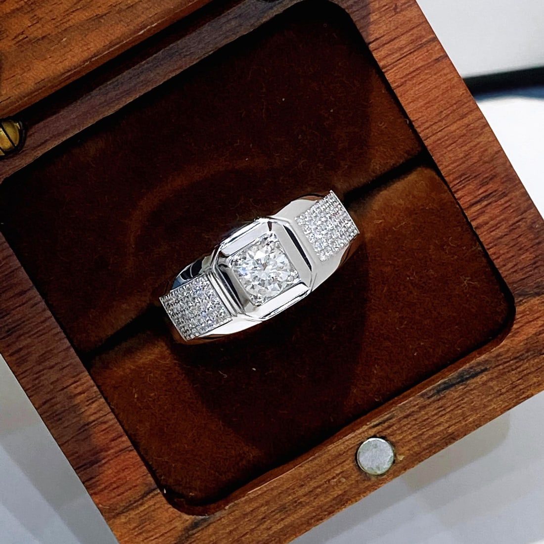 14k Gold 0.50 Ct Natural H Diamond & Men¡¯s Ring - 8