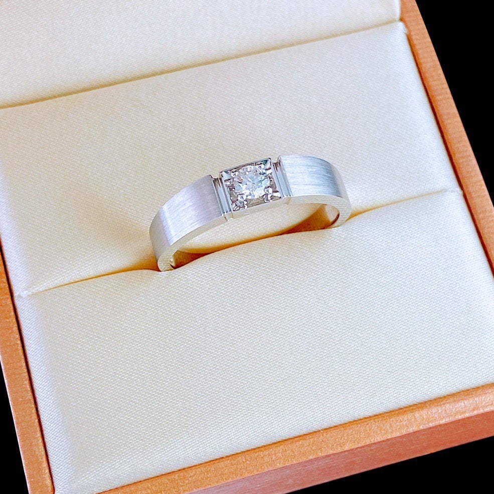 14k Gold 0.18 Ct Natural H Diamond & Men¡¯s Ring - 2