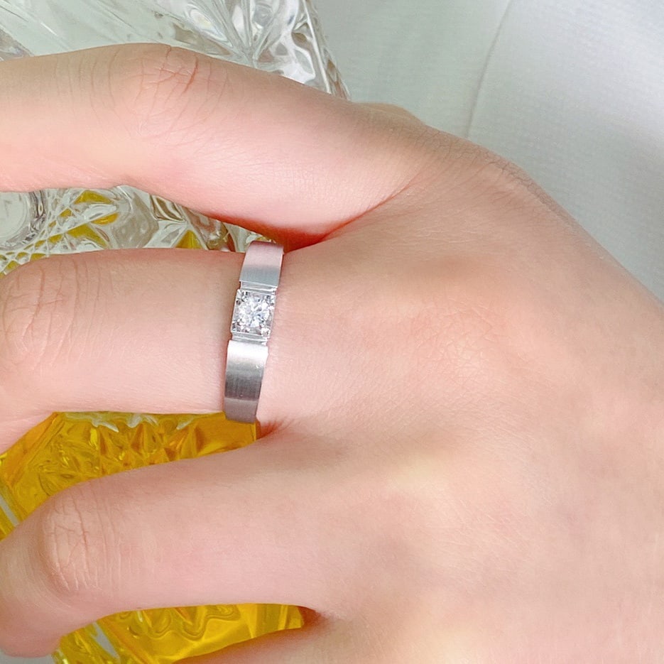 14k Gold 0.18 Ct Natural H Diamond & Men¡¯s Ring - 6
