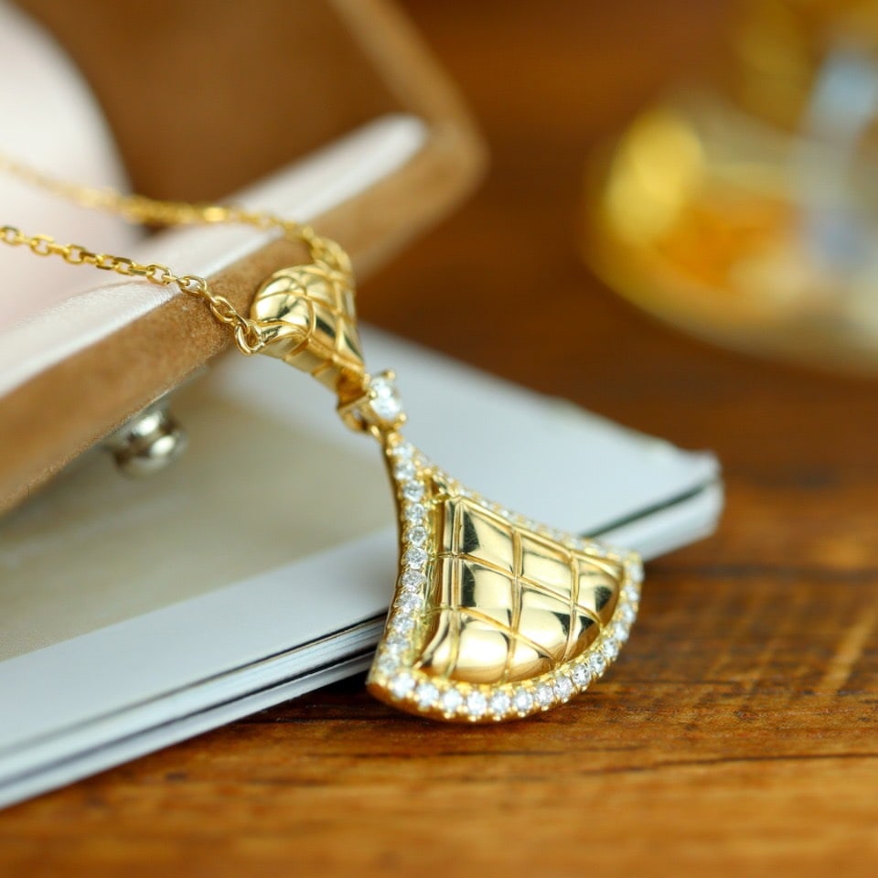 14k Gold 0.23 Ct Natural H Diamond Necklace - 3