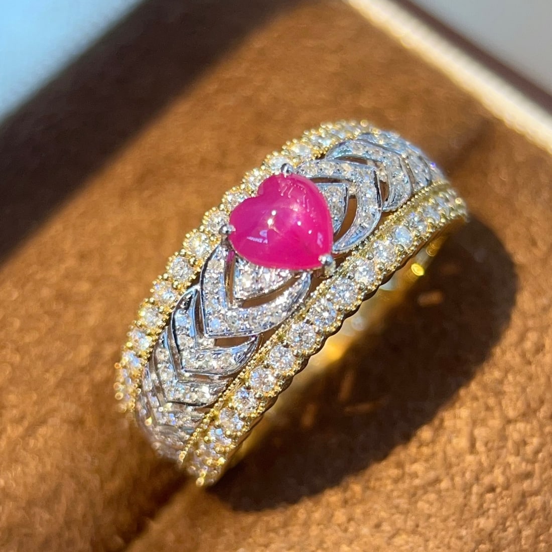 14k Gold 1.09 Ctw Natural Ruby & Diamond Ring - 4