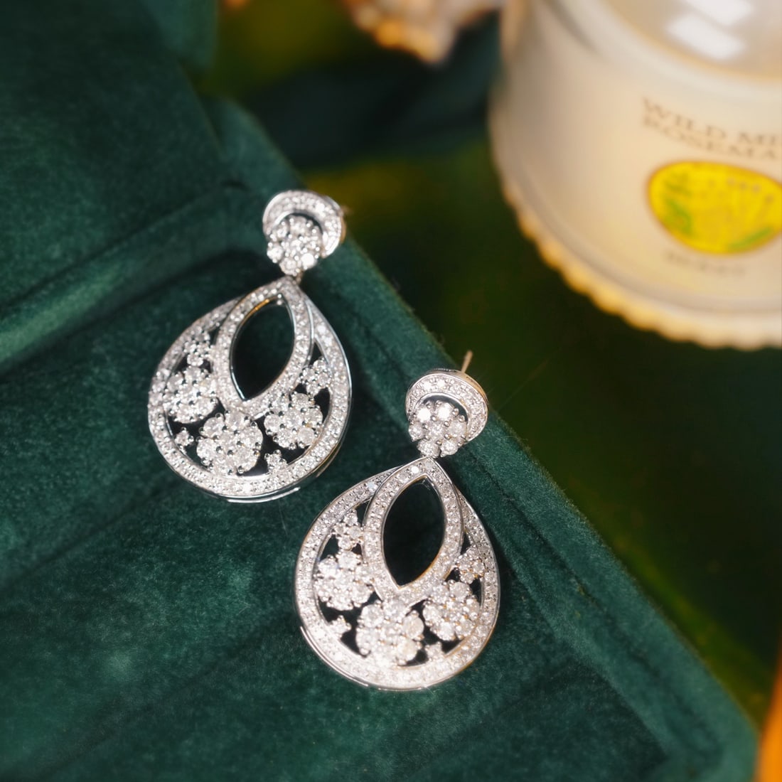 14k Gold 2.30 Ct Natural H Diamond Earrings - 2