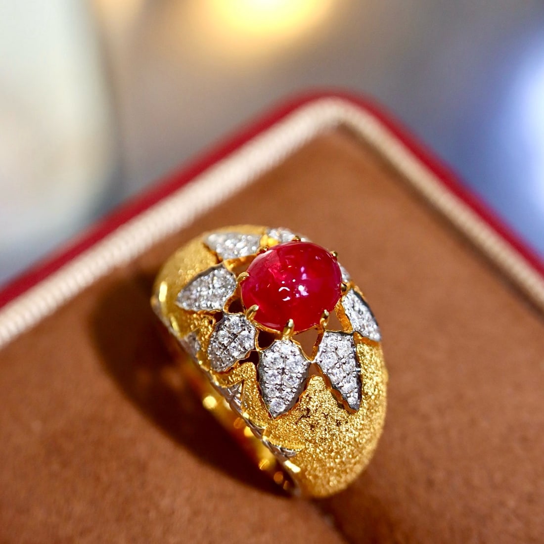 14k Gold 1.85 Ctw Natural Ruby & Diamond Ring - 2