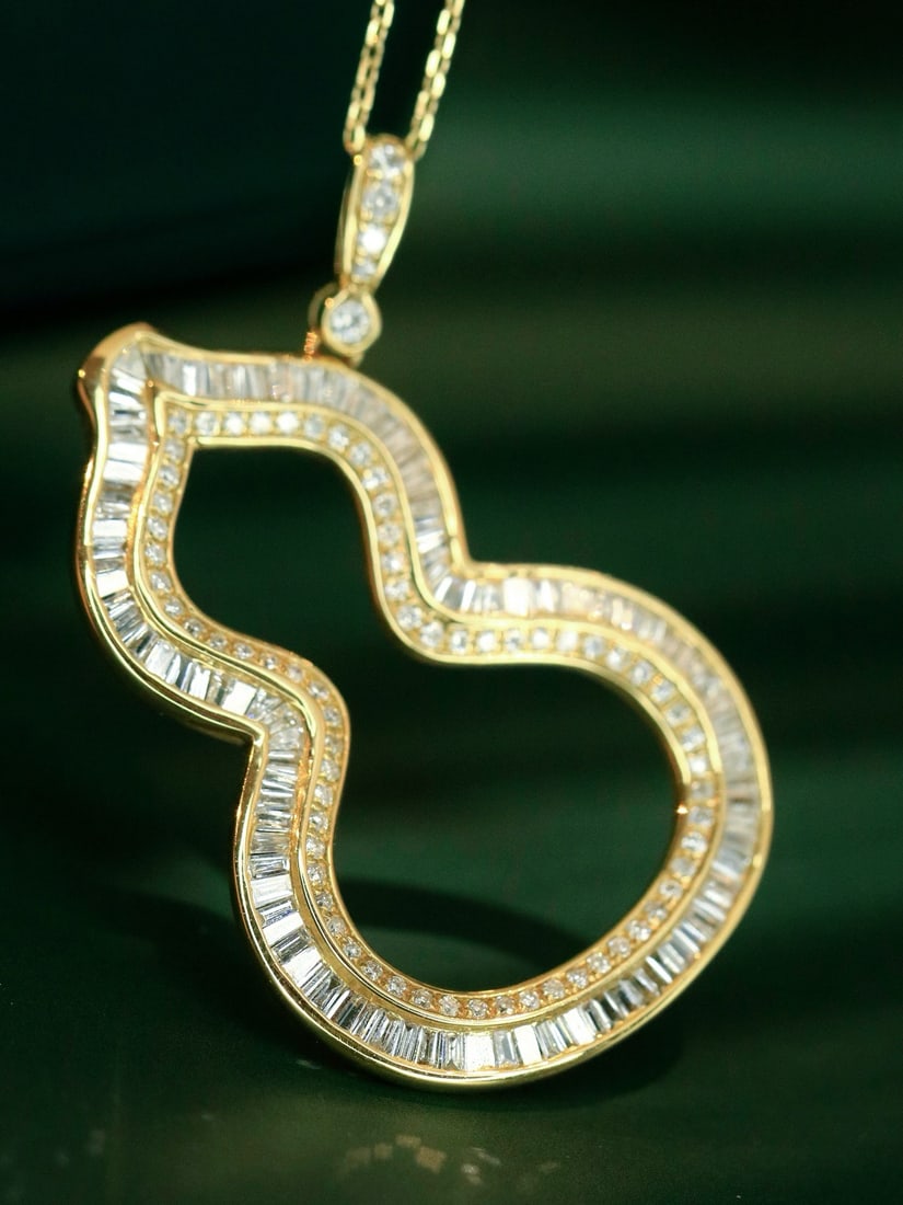 14k Gold 0.88 Ct Natural H Diamond Necklace - 2