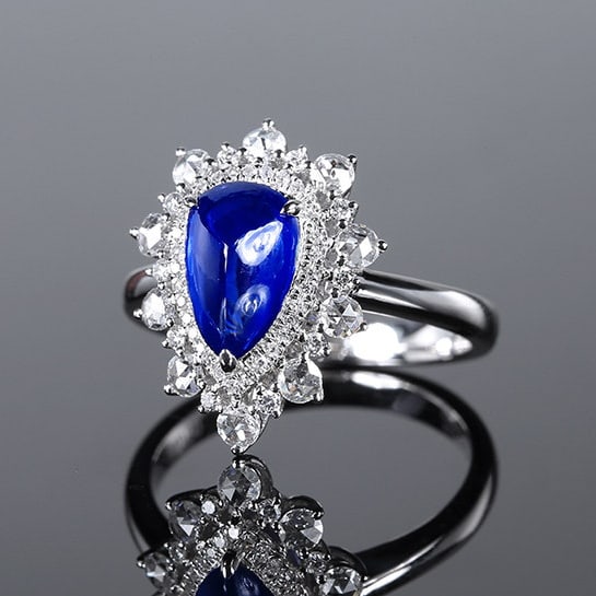 14k Gold 2.46 Ctw Natural Sapphire & Diamond Ring - 2