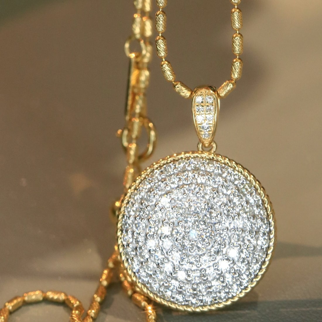 14k Gold 1.12 Ct Natural H Diamond Pendant( Without Chain ) - 2