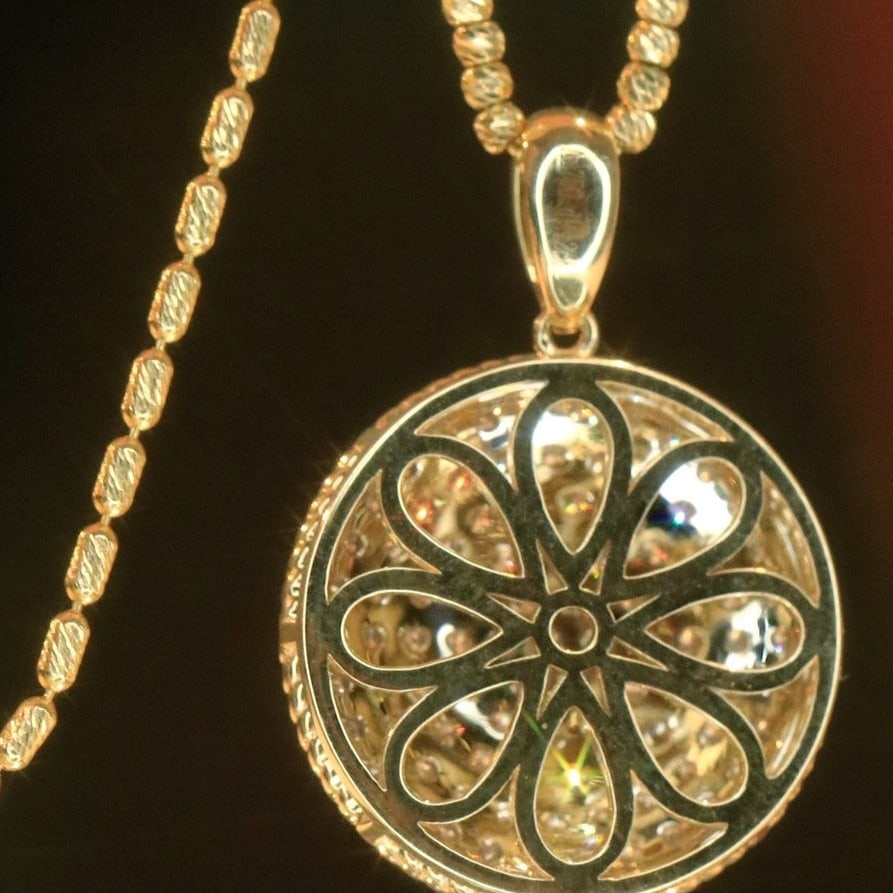 14k Gold 1.12 Ct Natural H Diamond Pendant( Without Chain ) - 3