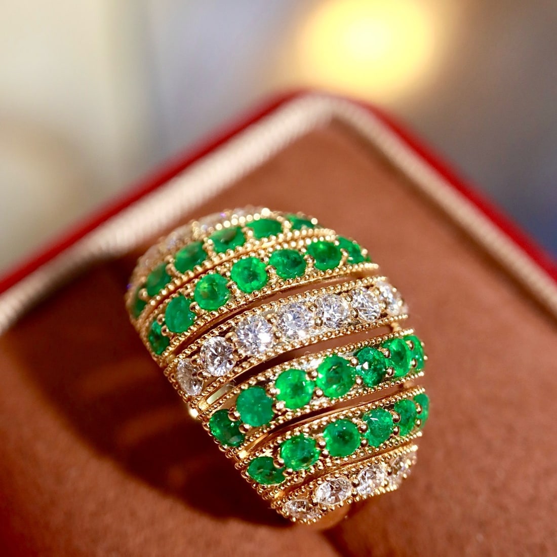 14k Gold 2.77 Ctw Natural Emerald & Diamond Ring - 2
