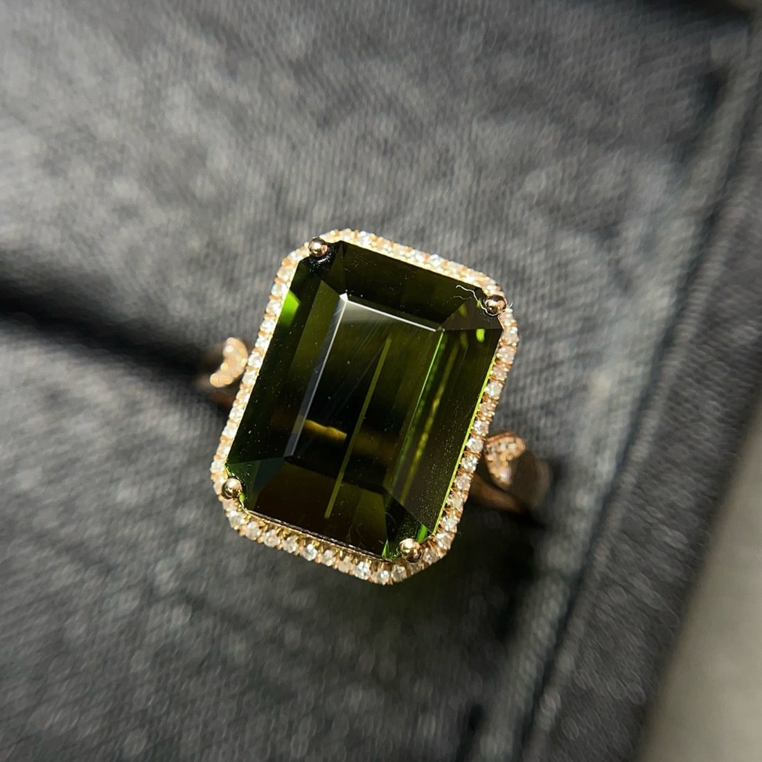 14k Gold 5.50 Ct Natural Tourmaline & Diamond Ring - 3
