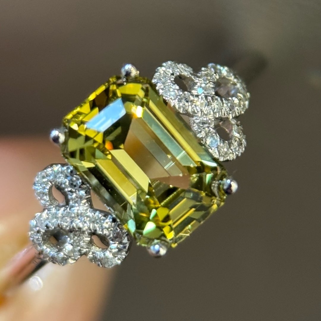 14k Gold 1.96 Ctw Natural Chrysoberyl & Diamond Ring - 2