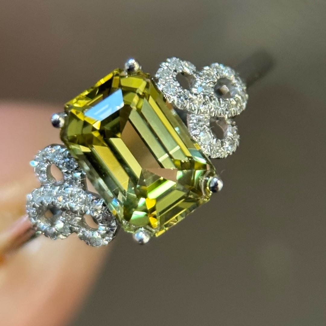 14k Gold 1.96 Ctw Natural Chrysoberyl & Diamond Ring - 5