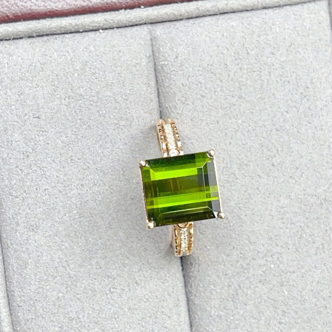 14k Gold 4.29 Ctw Natural Tourmaline & Diamond Ring - 3