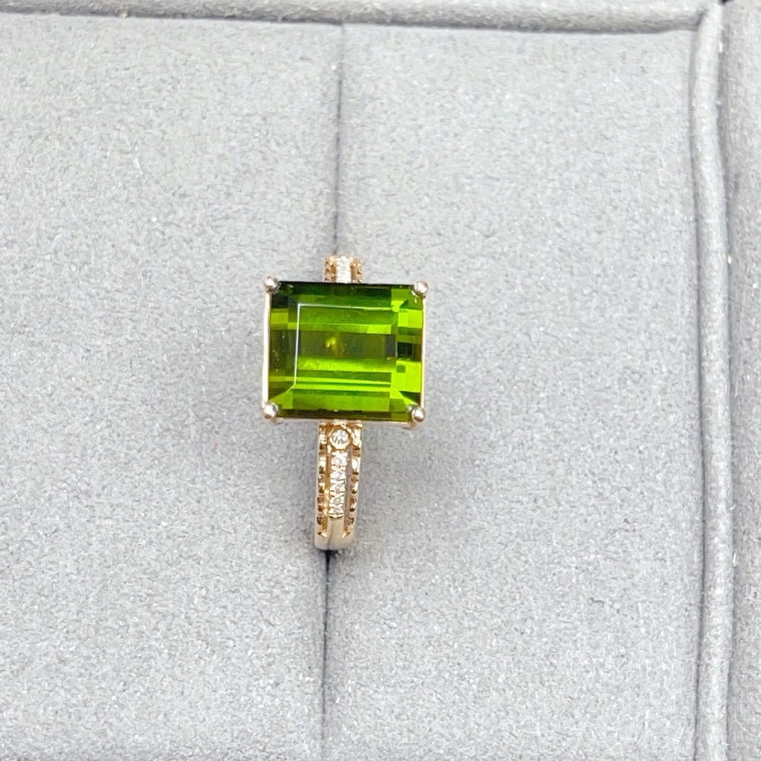 14k Gold 4.29 Ctw Natural Tourmaline & Diamond Ring - 4
