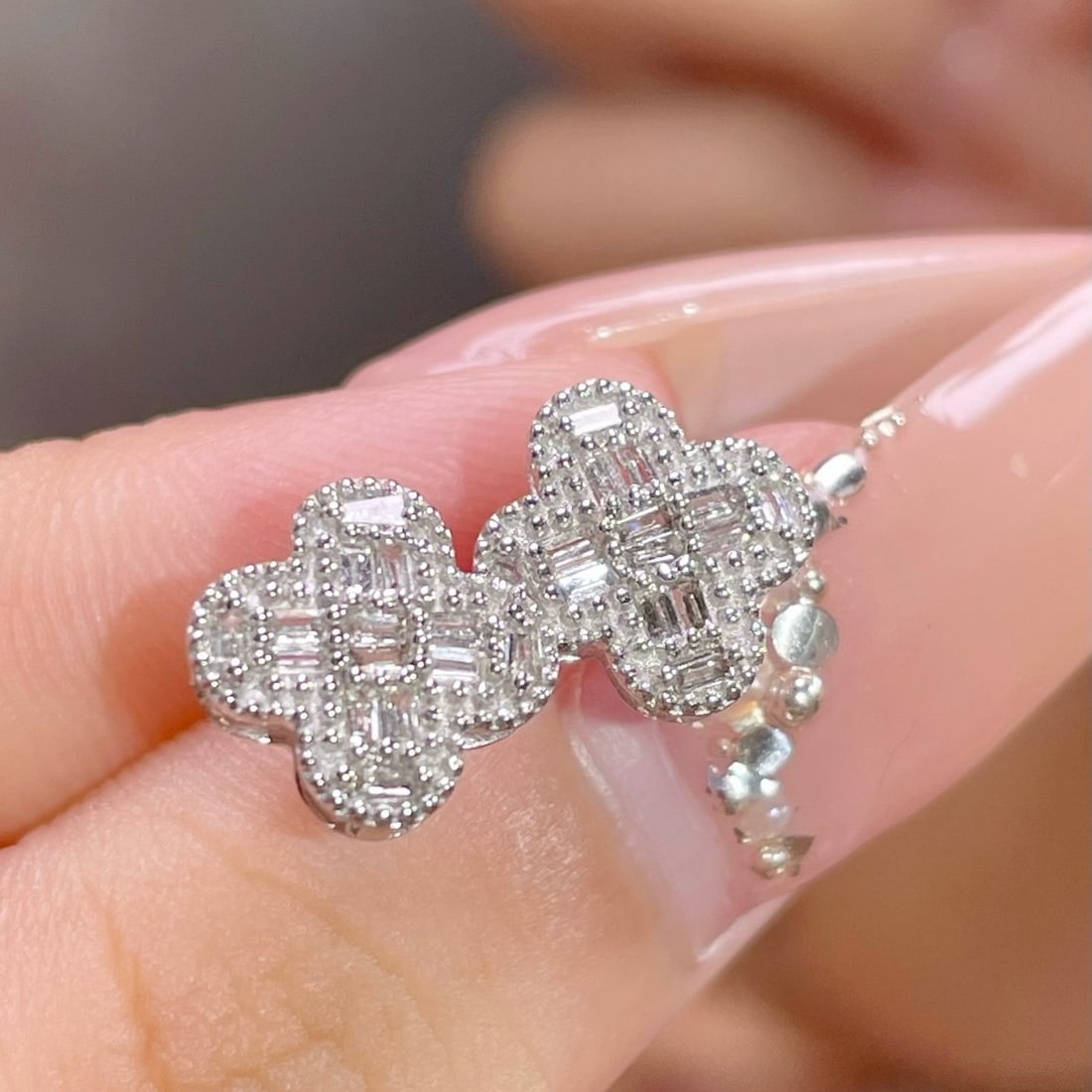 14k Gold 0.20 Ct Natural H Diamond Earrings - 3