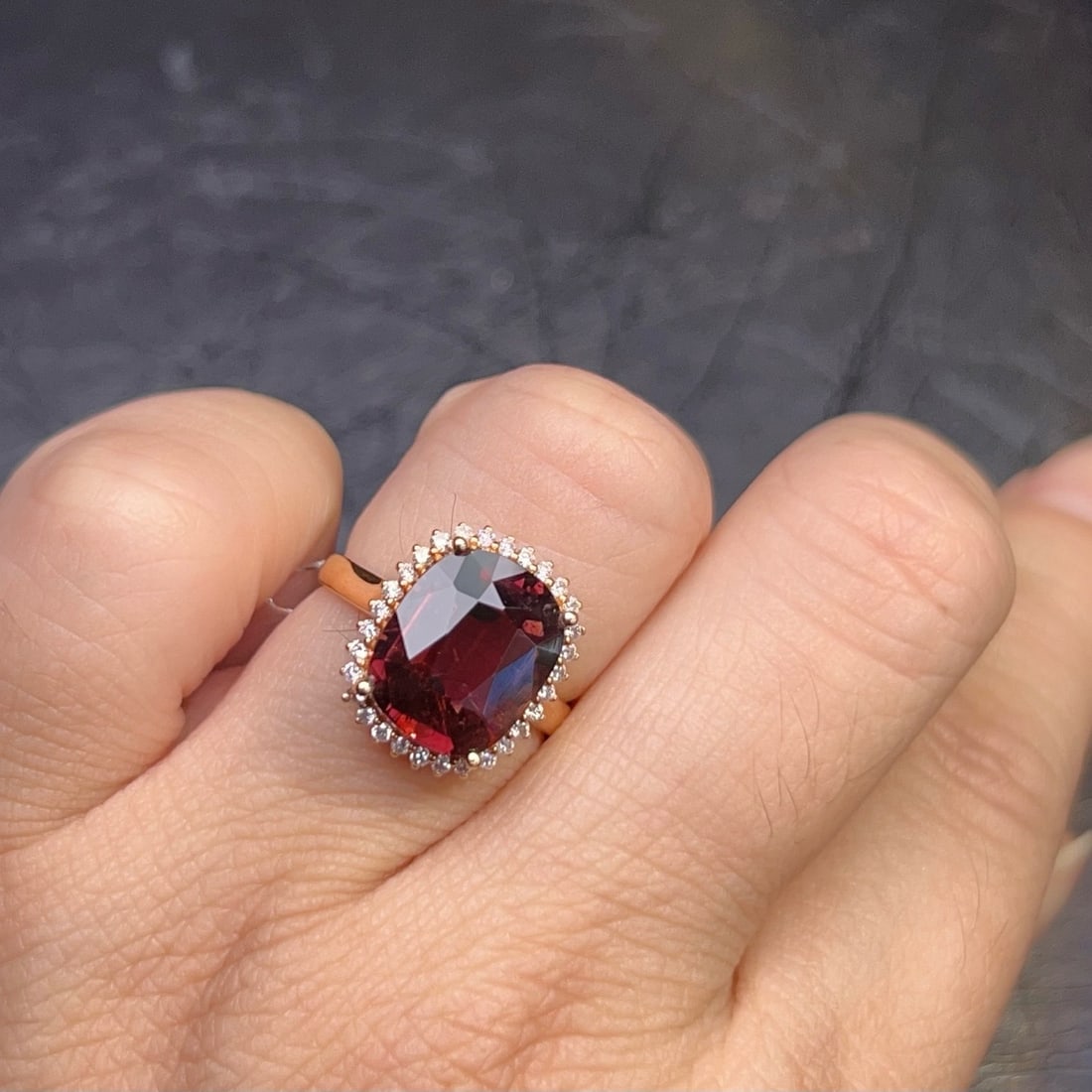 14k Gold 4.95 Ct Natural Tourmaline & Diamond Ring - 6