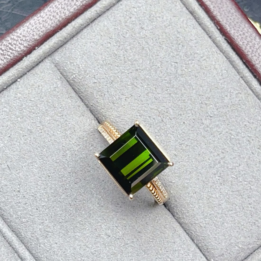 14k Gold 5.25 Ctw Natural Tourmaline & Diamond Ring - 3