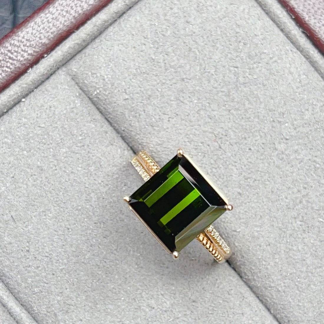 14k Gold 5.25 Ctw Natural Tourmaline & Diamond Ring - 4