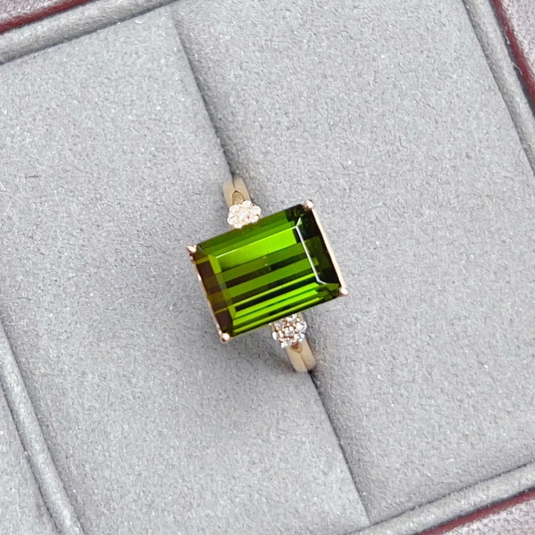 14k Gold 5.57 Ctw Natural Tourmaline & Diamond Ring - 3