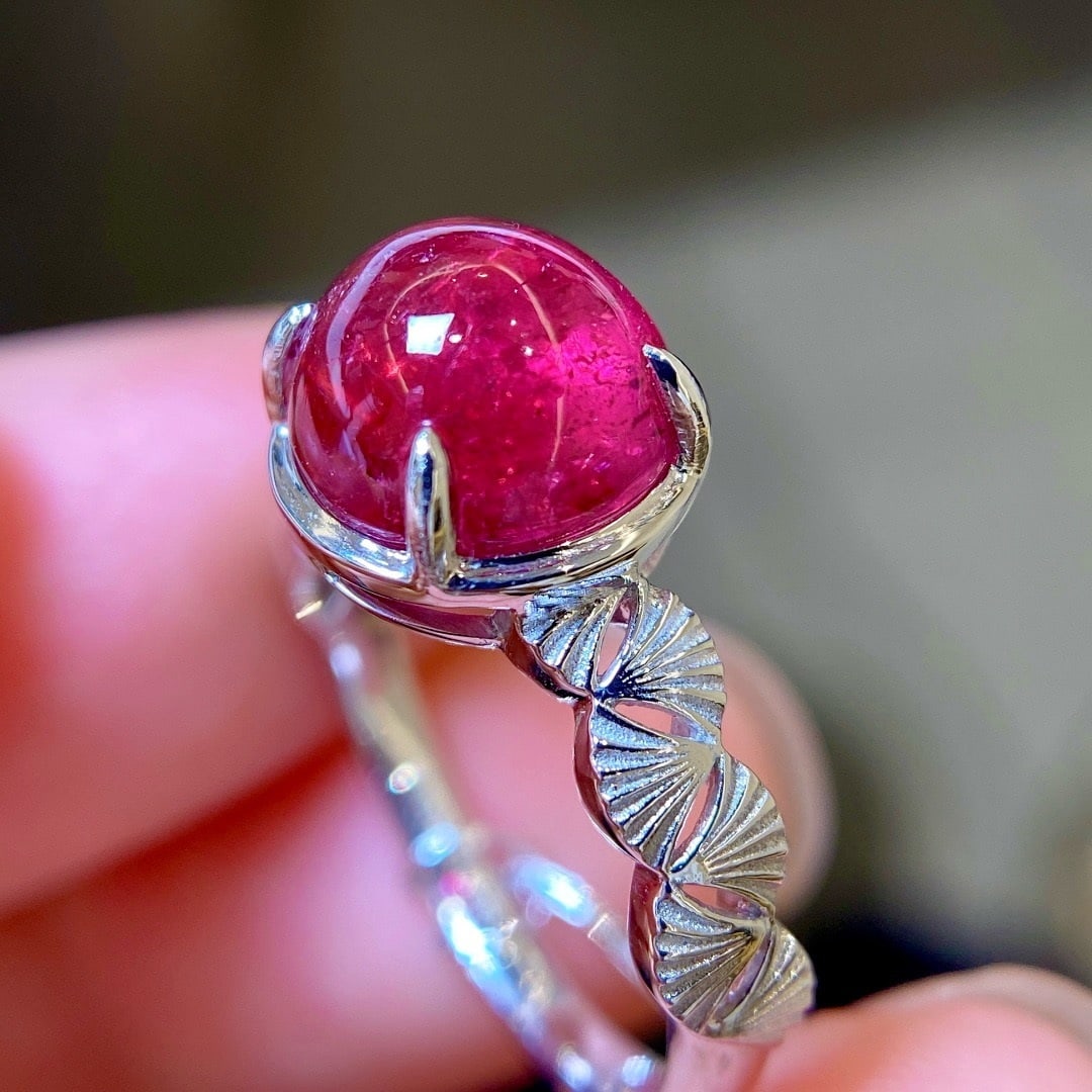 14k Gold 3.45 Ct Natural Tourmaline Ring - 8