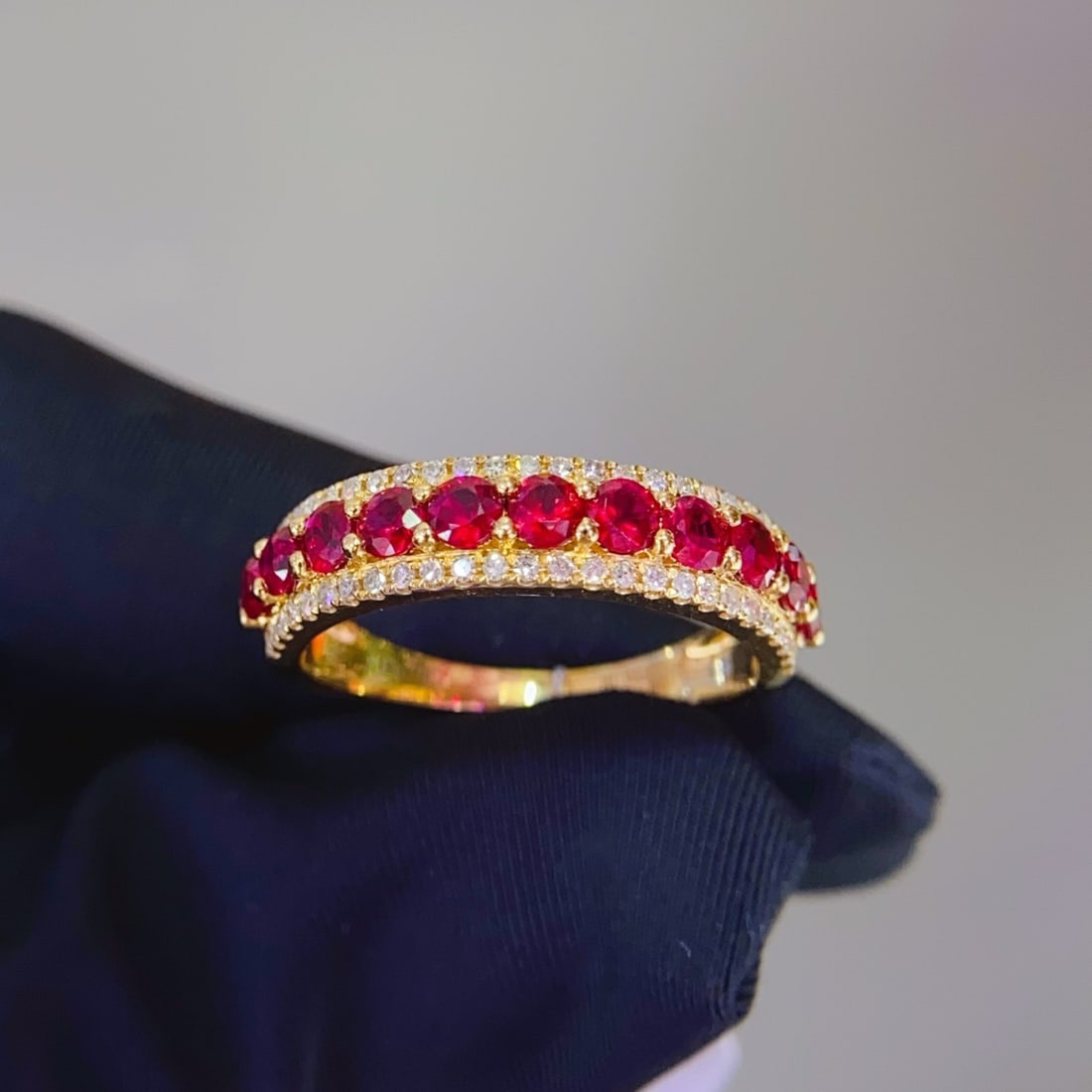 14k Gold 1.2 Ct Natural Ruby & Diamond Ring - 3