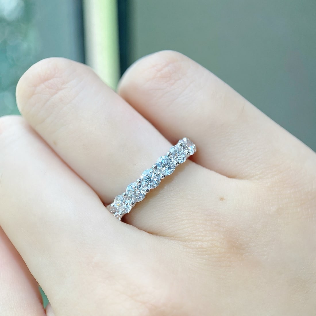 14k Gold 4.27 Ct Natural H Diamond Ring - 4
