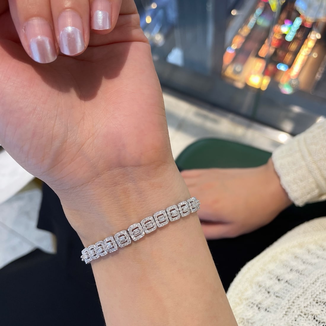14k Gold 3.5 Ct Natural H Diamond Bracelet - 4