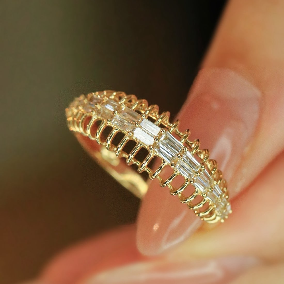 14k Gold 0.4 Ct Natural H Diamond Ring - 3