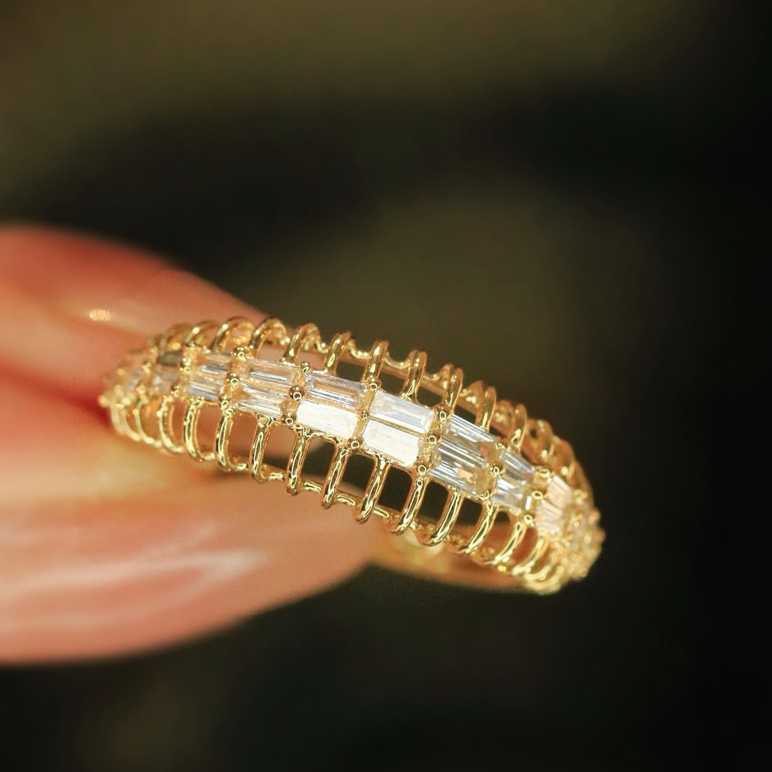 14k Gold 0.4 Ct Natural H Diamond Ring - 4