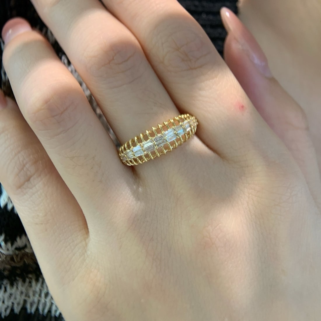 14k Gold 0.4 Ct Natural H Diamond Ring - 5