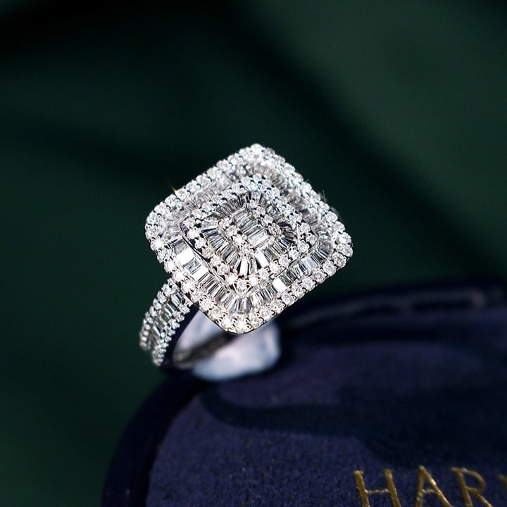 14k Gold 0.85 Ct Natural H Diamond Ring - 3
