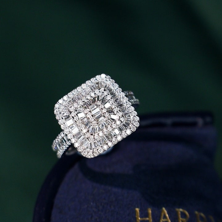 14k Gold 0.85 Ct Natural H Diamond Ring - 5
