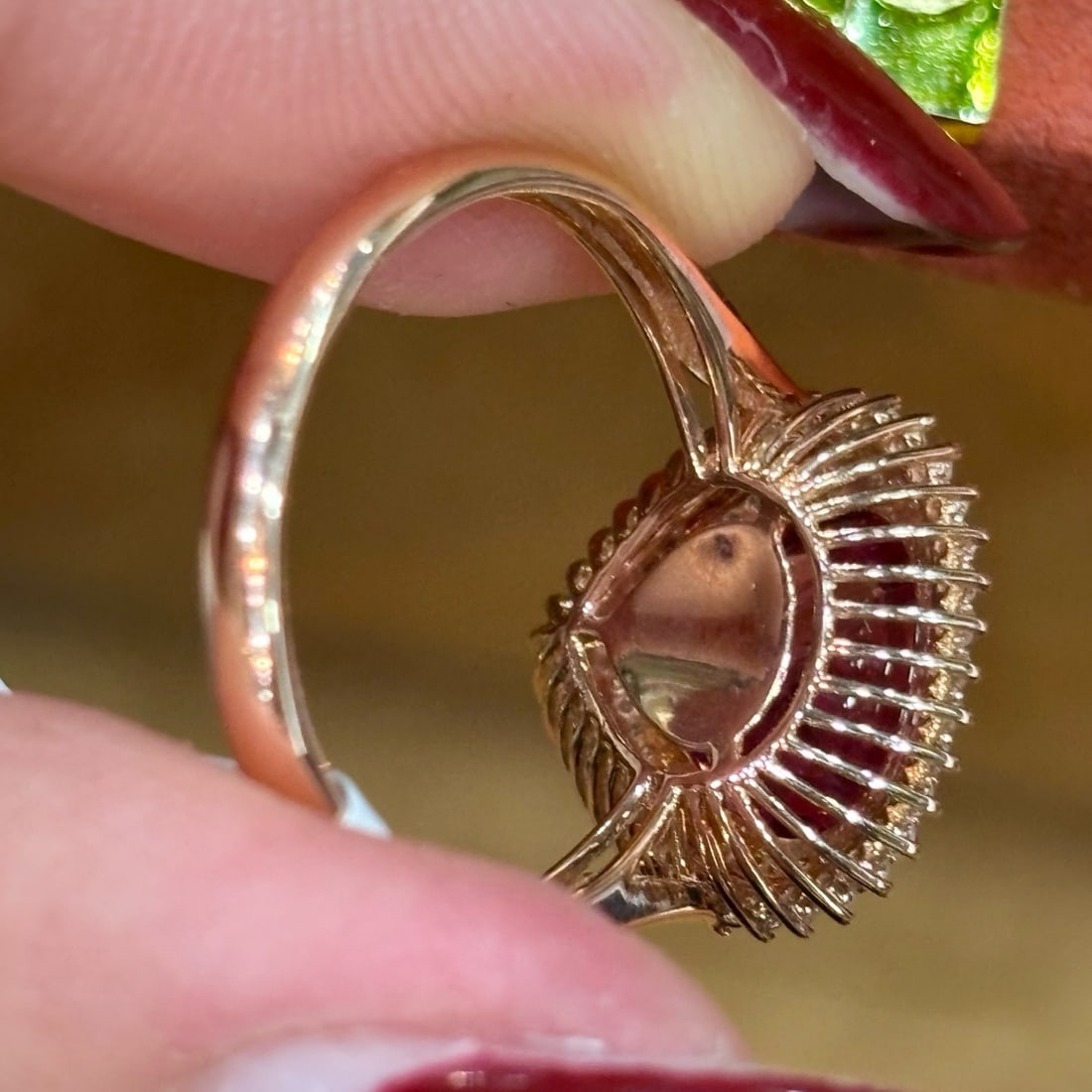 14k Gold 2.75 Ct Natural Tourmaline & Diamond Ring - 7