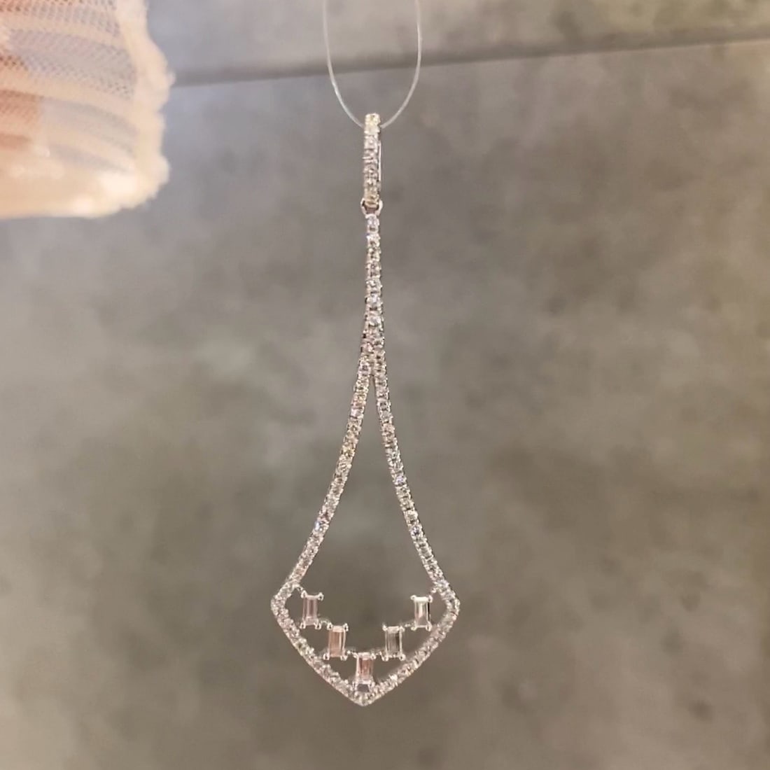 14k Gold 0.5 Ct Natural H Diamond Pendant( Without Chain ) - 4