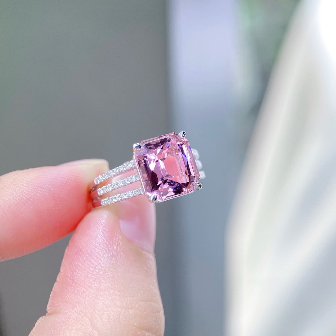 14k Gold 4.09 Ctw Natural Tourmaline & Diamond Ring - 2