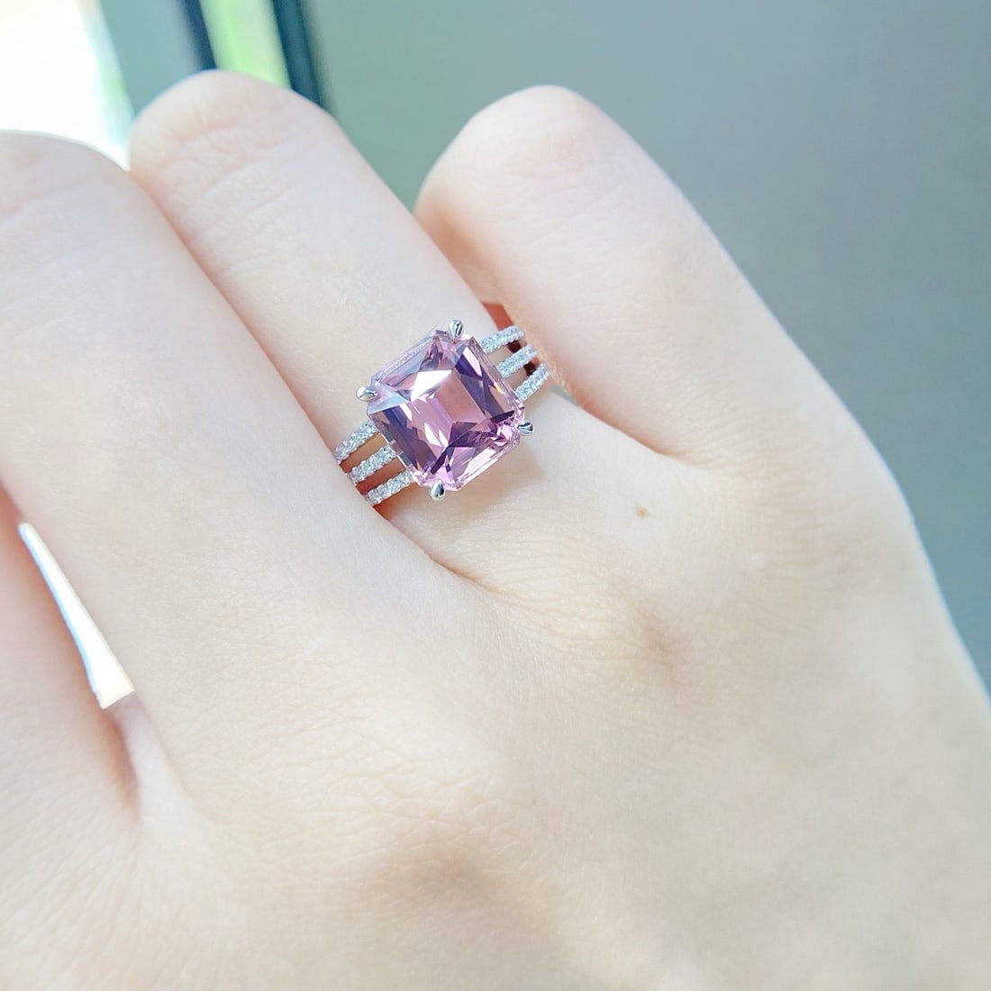 14k Gold 4.09 Ctw Natural Tourmaline & Diamond Ring - 3