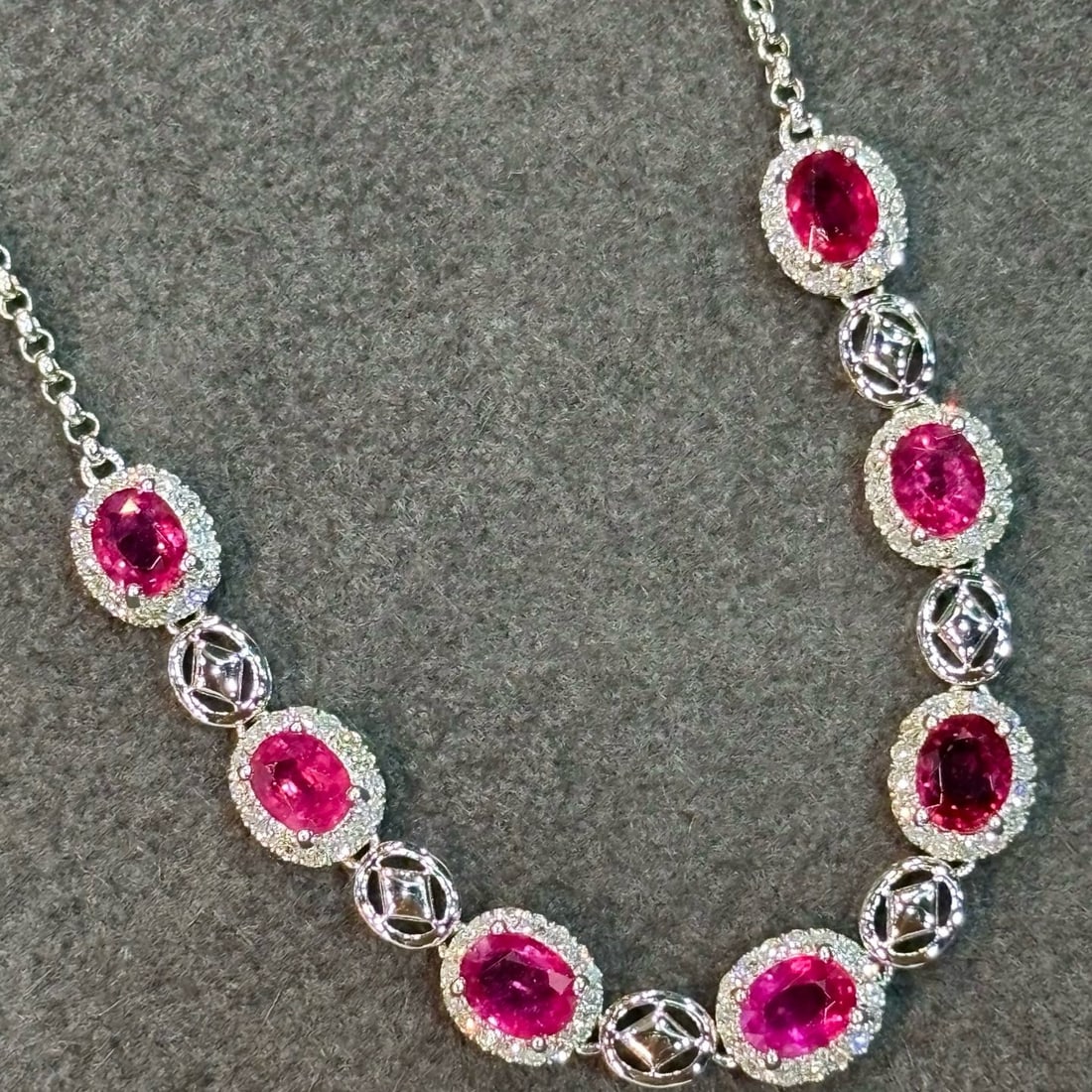 14k Gold 2 Ct Natural Ruby & Diamond Bracelet - 3