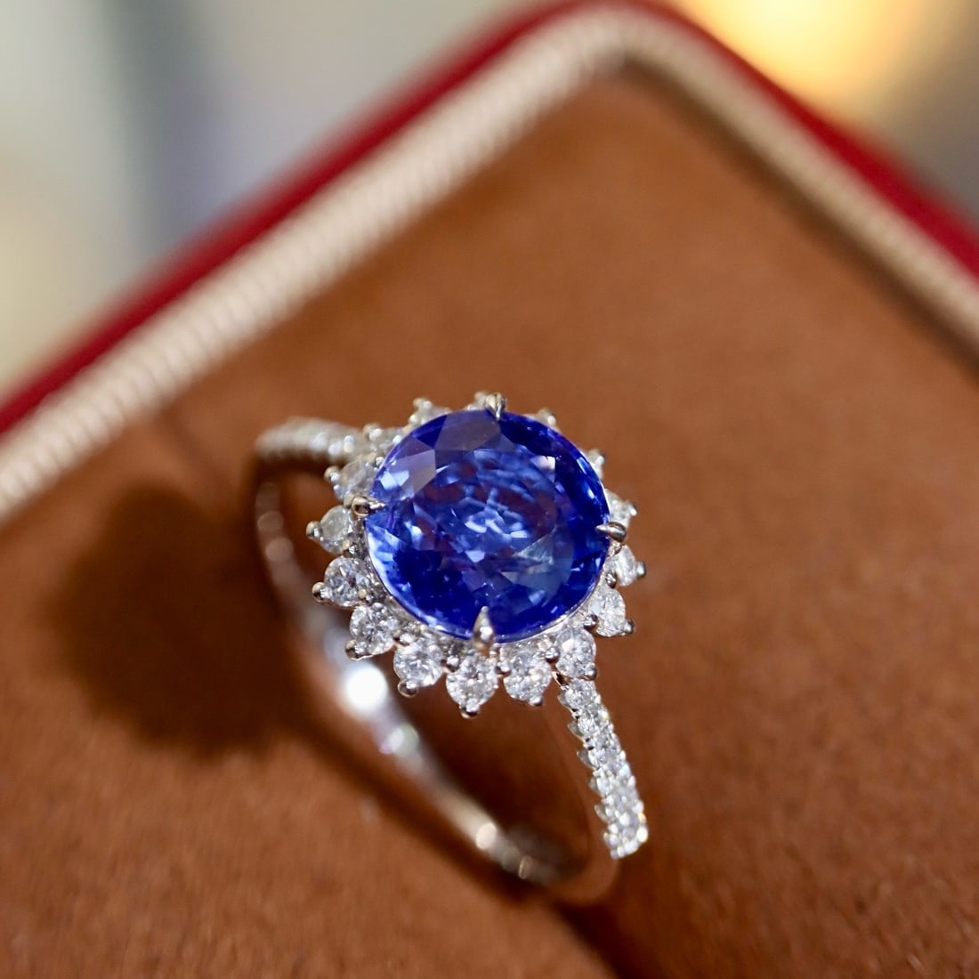 14k Gold 2.44 Ctw Natural Sapphire & Diamond Ring - 2