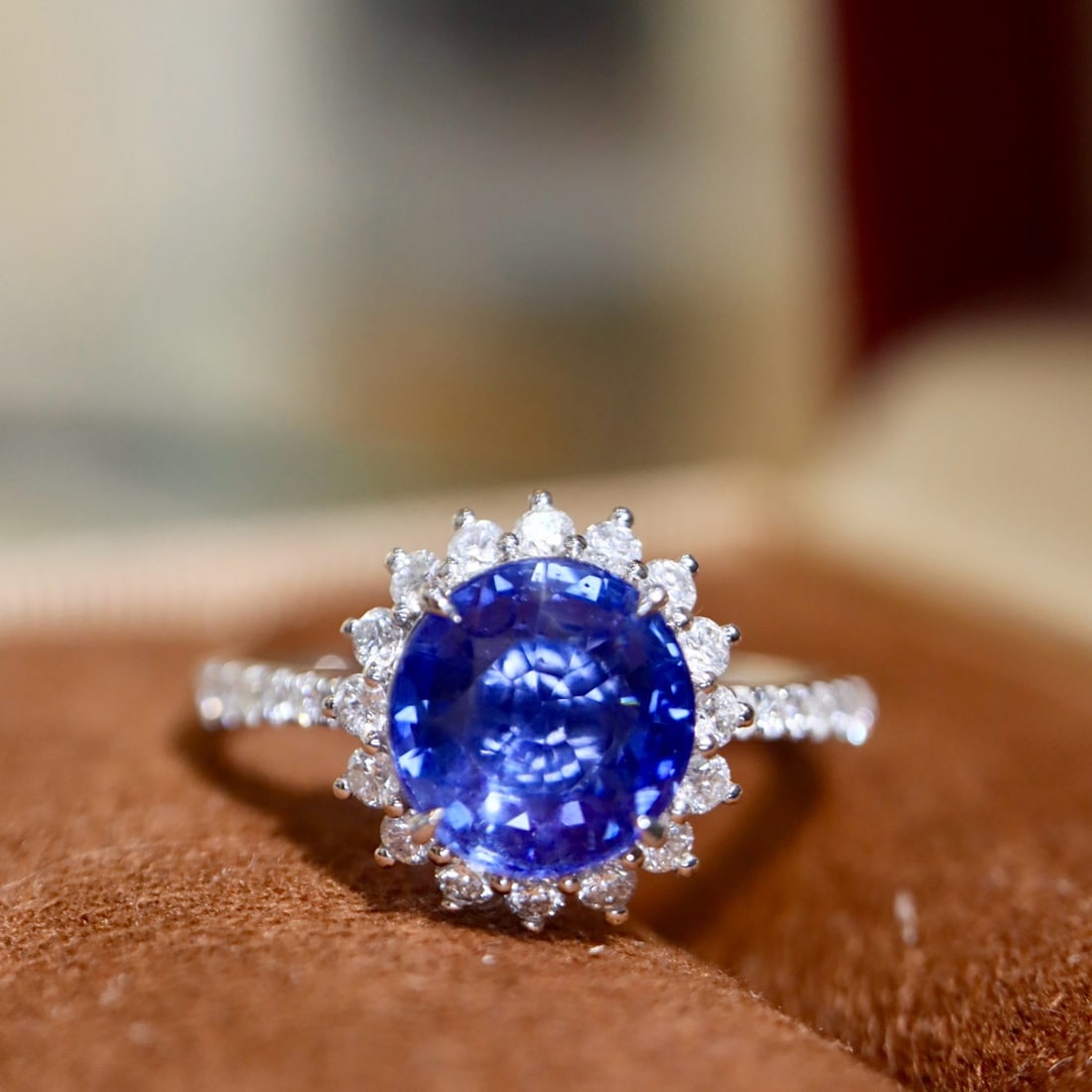 14k Gold 2.44 Ctw Natural Sapphire & Diamond Ring - 5