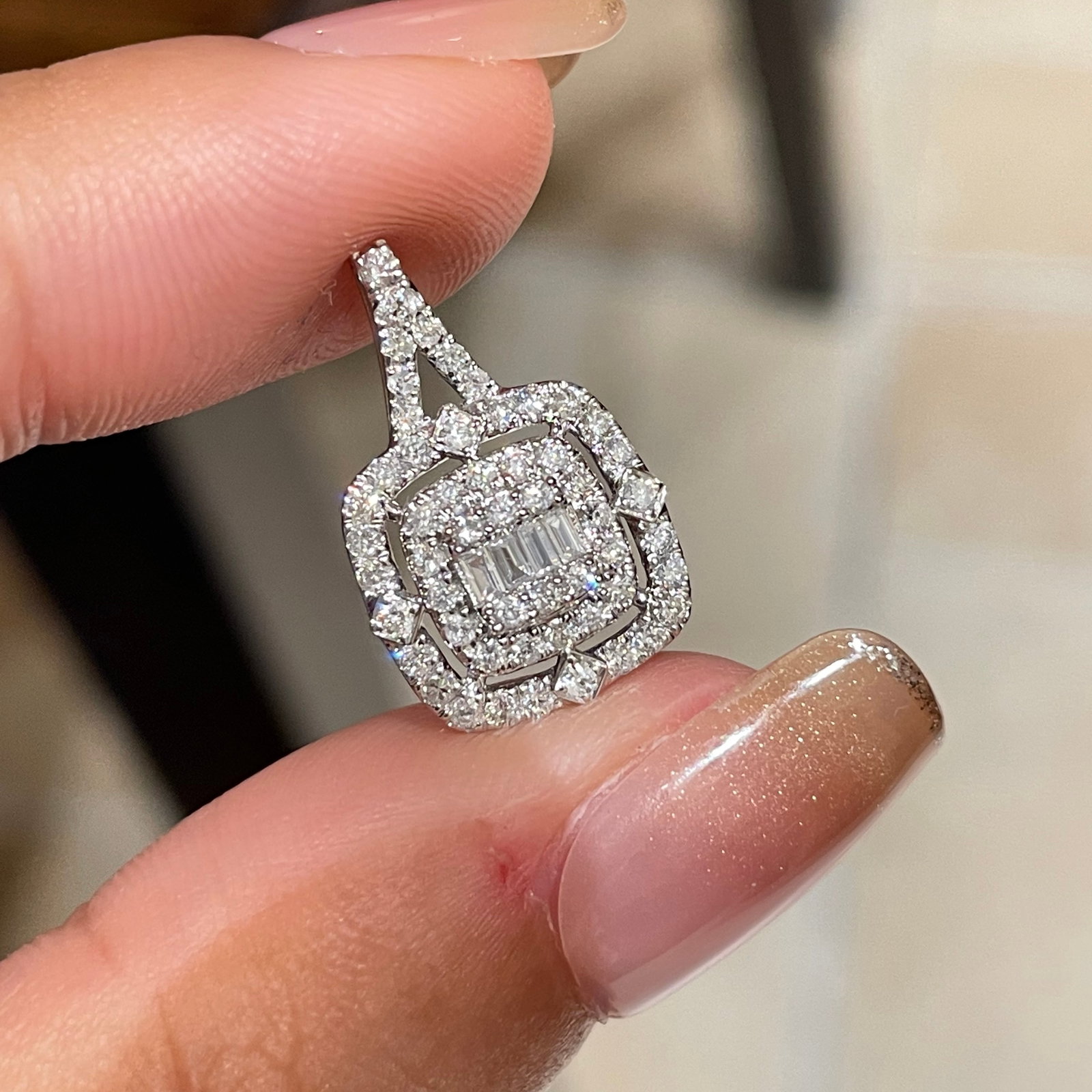 14k Gold 0.45 Ct Natural H Diamond Pendant( Without Chain ) - 2