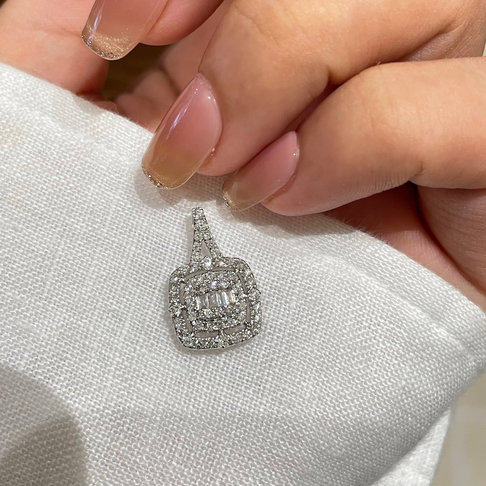 14k Gold 0.45 Ct Natural H Diamond Pendant( Without Chain ) - 5