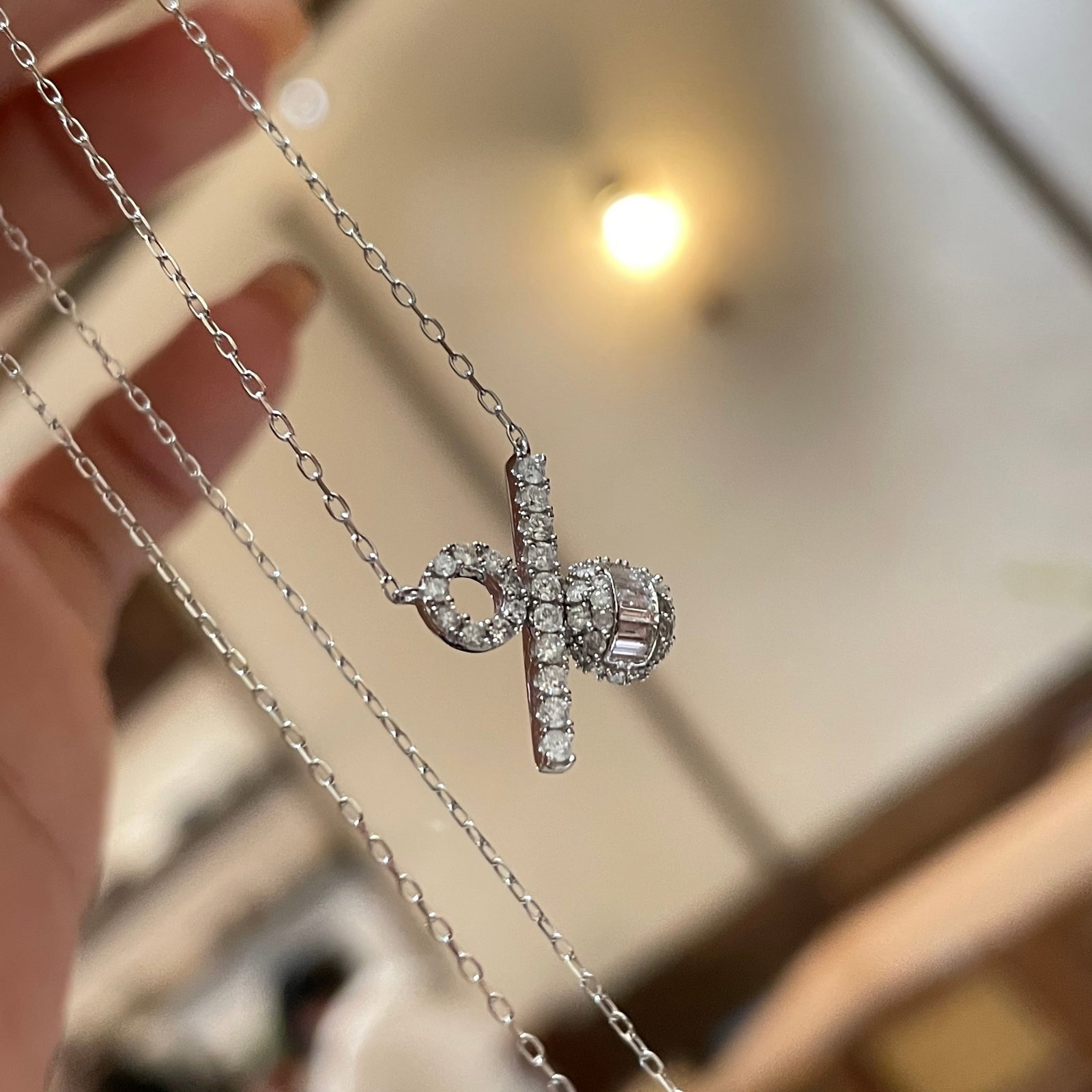 14k Gold 0.5 Ct Natural H Diamond Necklace - 4