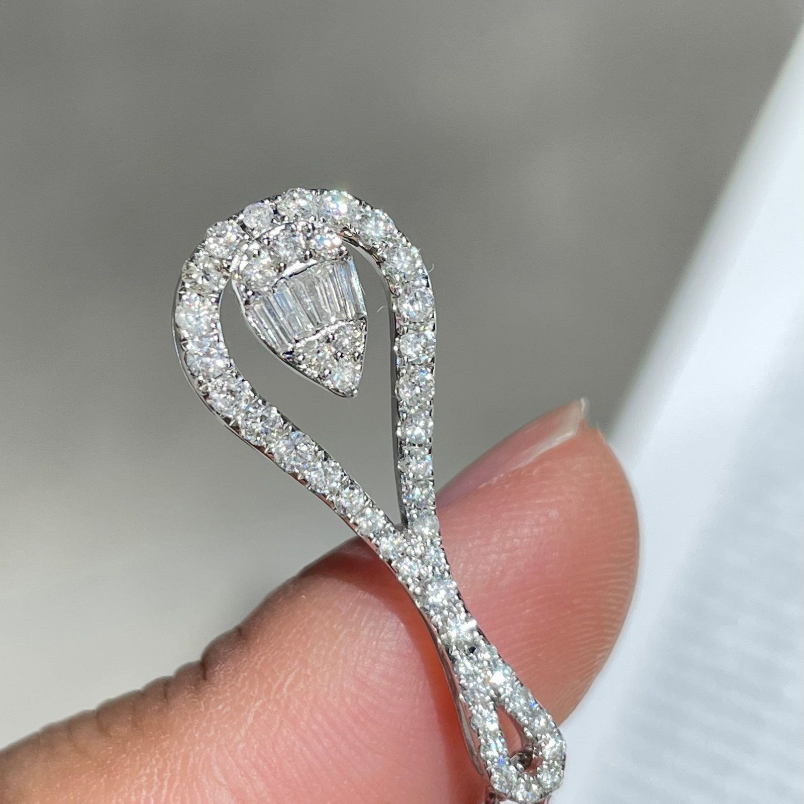 14k Gold 0.5 Ct Natural H Diamond Pendant( Without Chain ) - 3