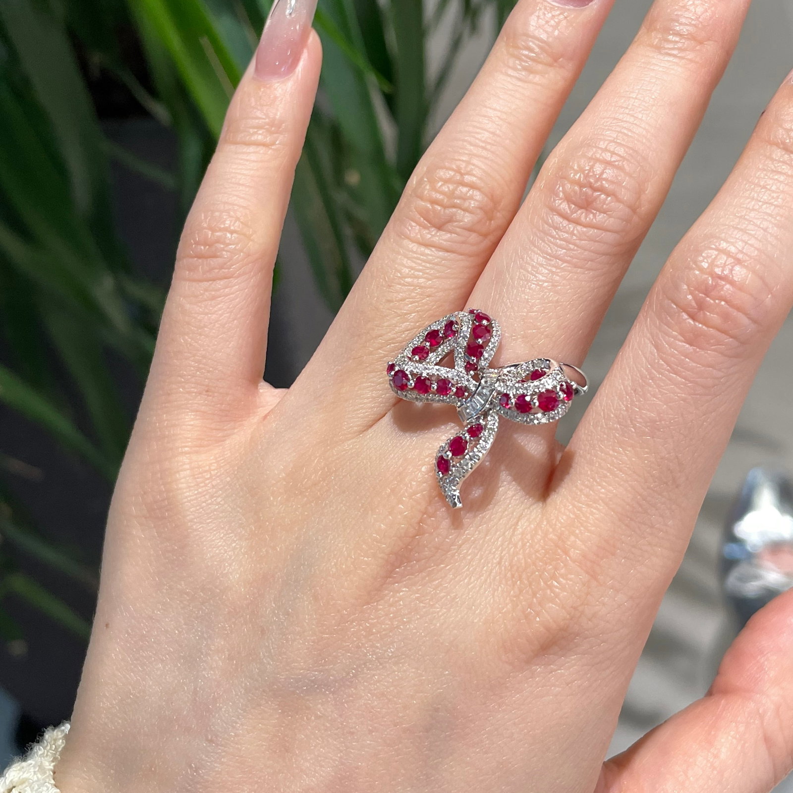 14k Gold 1.00 Ct Vivid Red Natural Ruby & Diamond Ring - 2