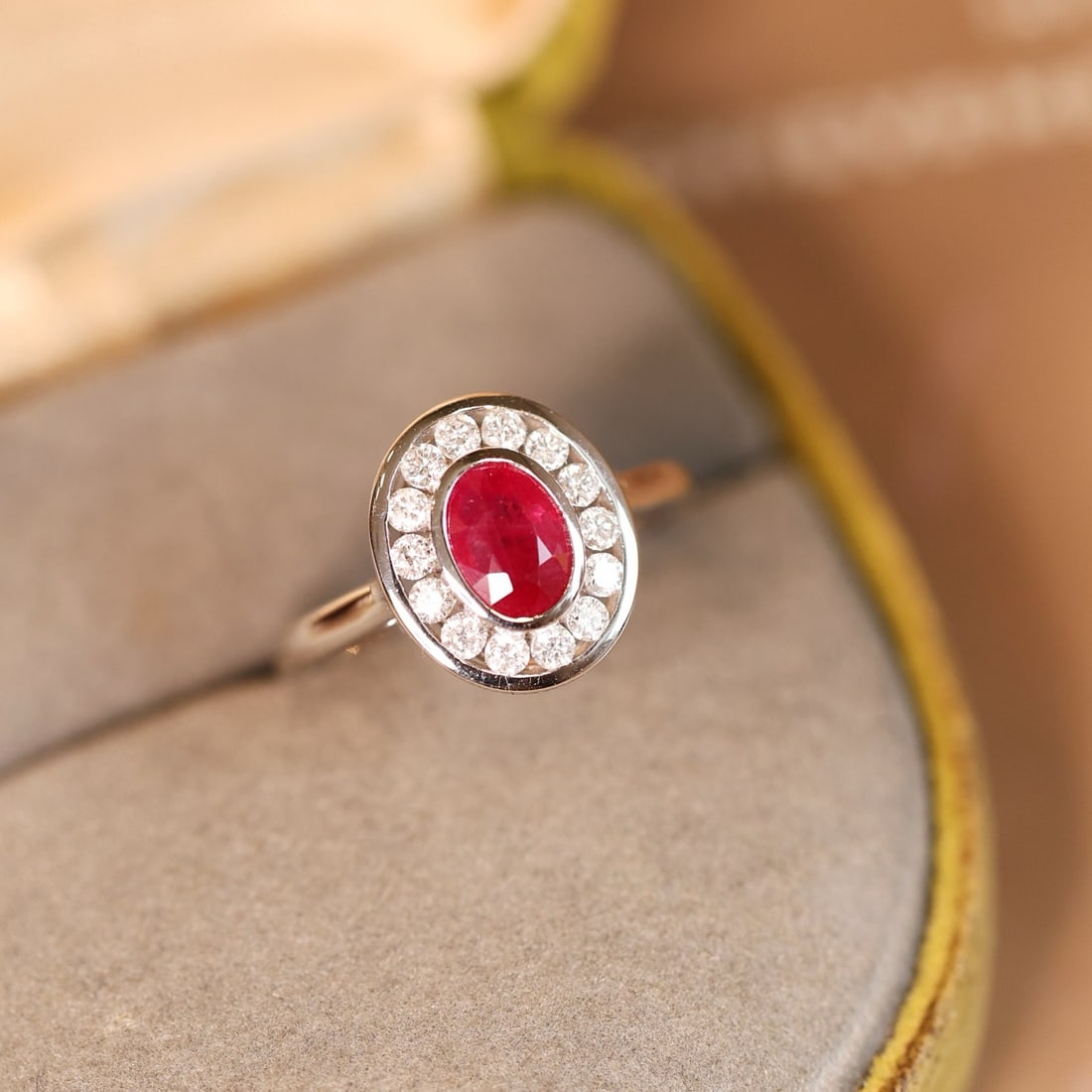 14k Gold 1.53 Ctw Natural Ruby & Diamond Ring - 2