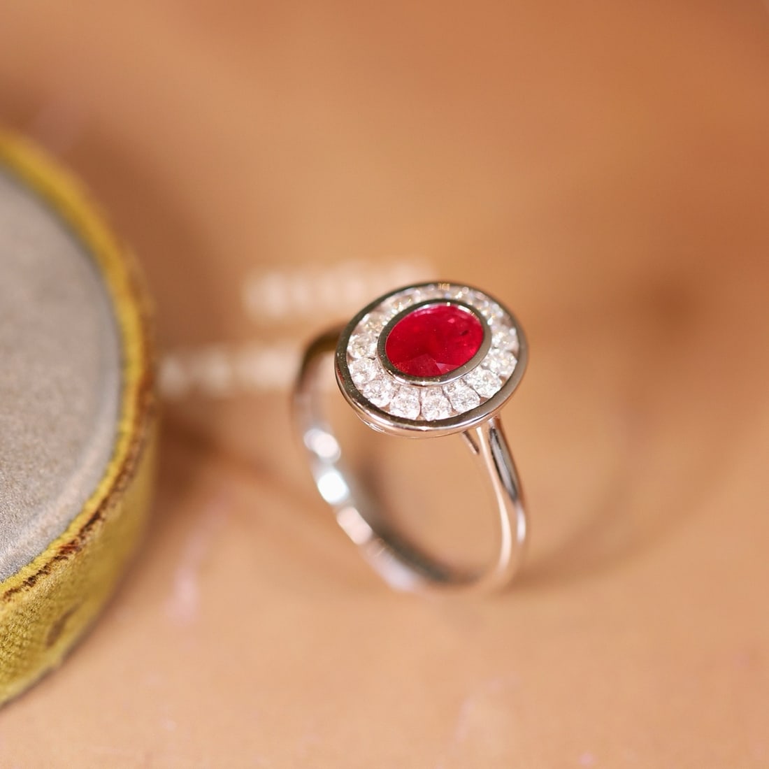 14k Gold 1.53 Ctw Natural Ruby & Diamond Ring - 4